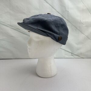 Goorin Bros Flat Cap Charcoal Gray 100% Linen Newsboy Driving Cabbie Hat No Size
